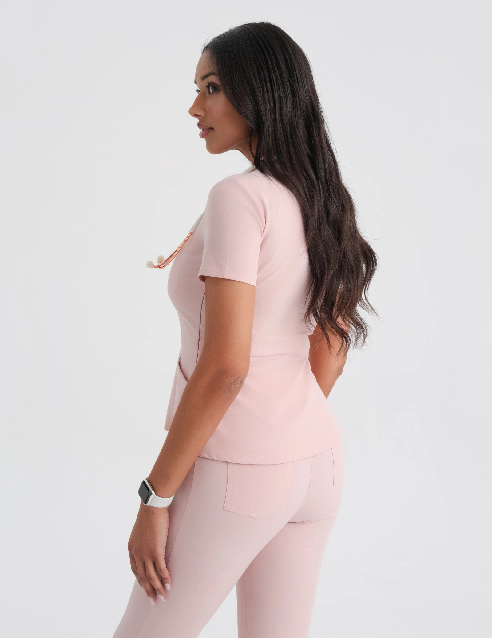 Pantaloni Medicali Dama Flare - DUSTY ROSE