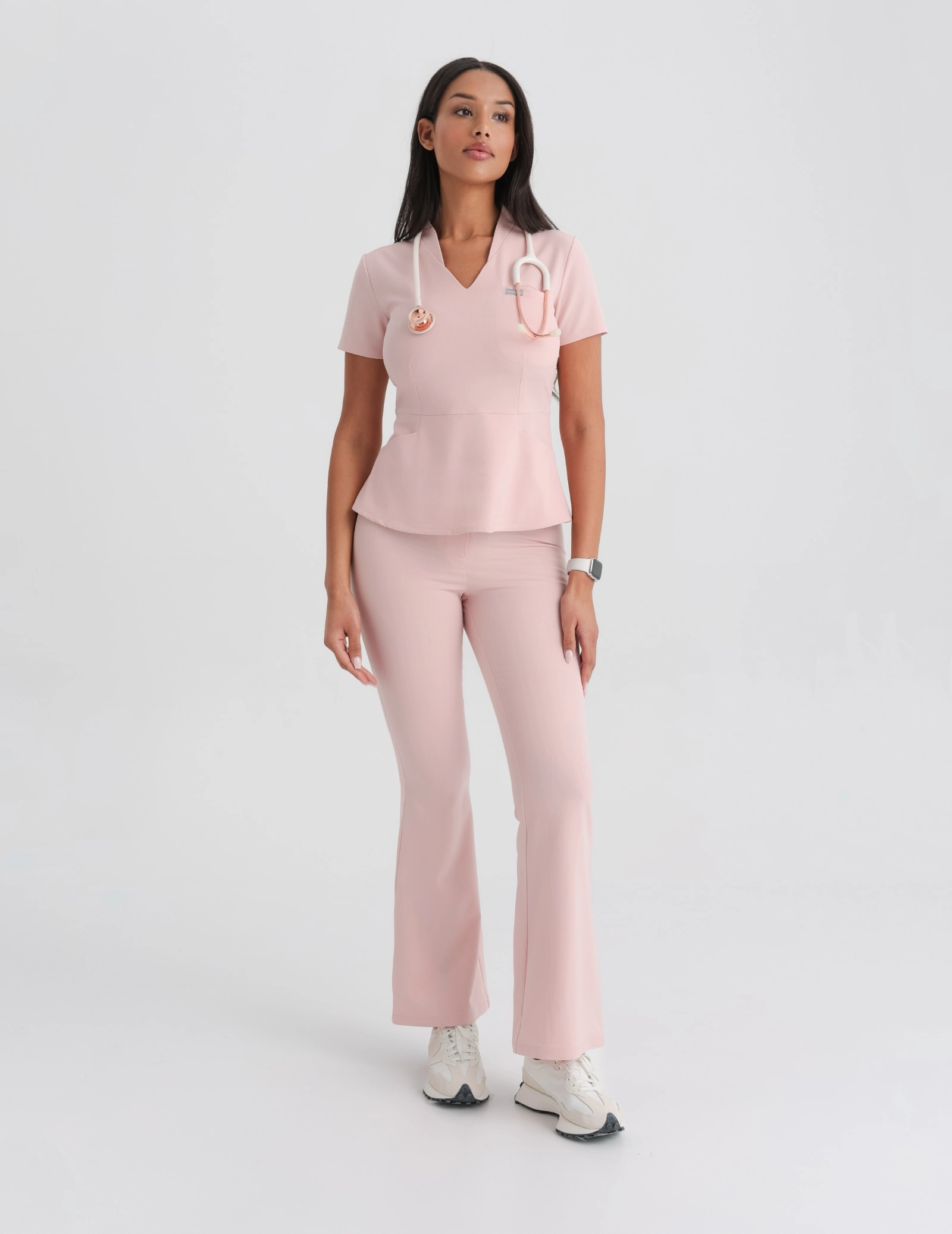 Pantaloni Medicali Dama Flare - DUSTY ROSE