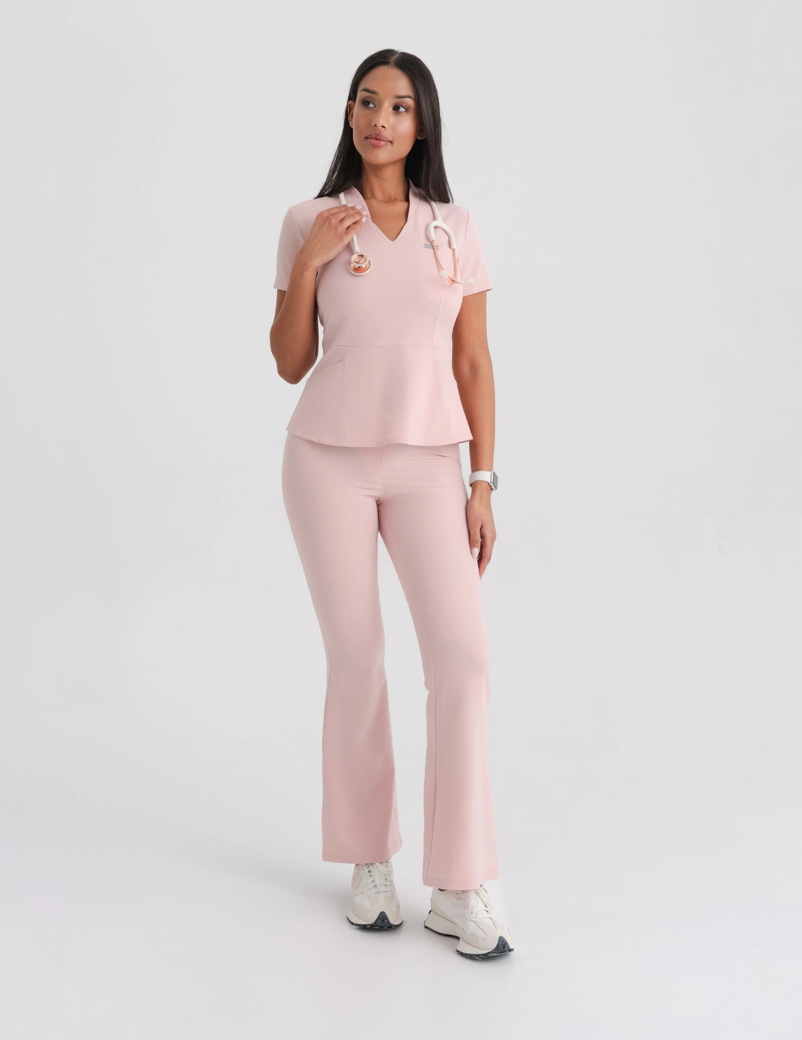 Pantaloni Medicali Dama Flare - DUSTY ROSE
