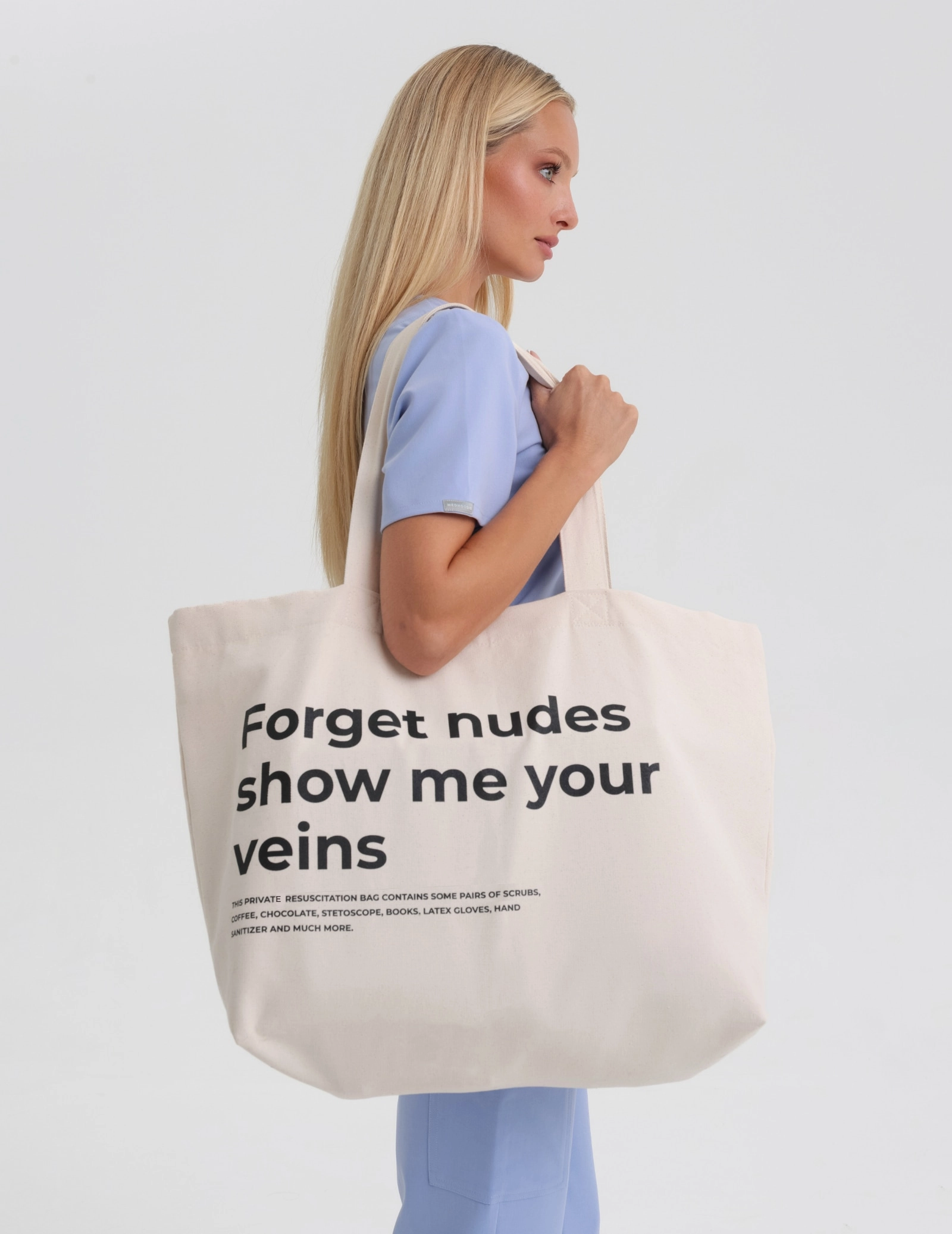 Geantă Shopper Oversize – "Forget nudes show me your veins" Geantă Shopper Oversize – "Forget nudes show me your veins"