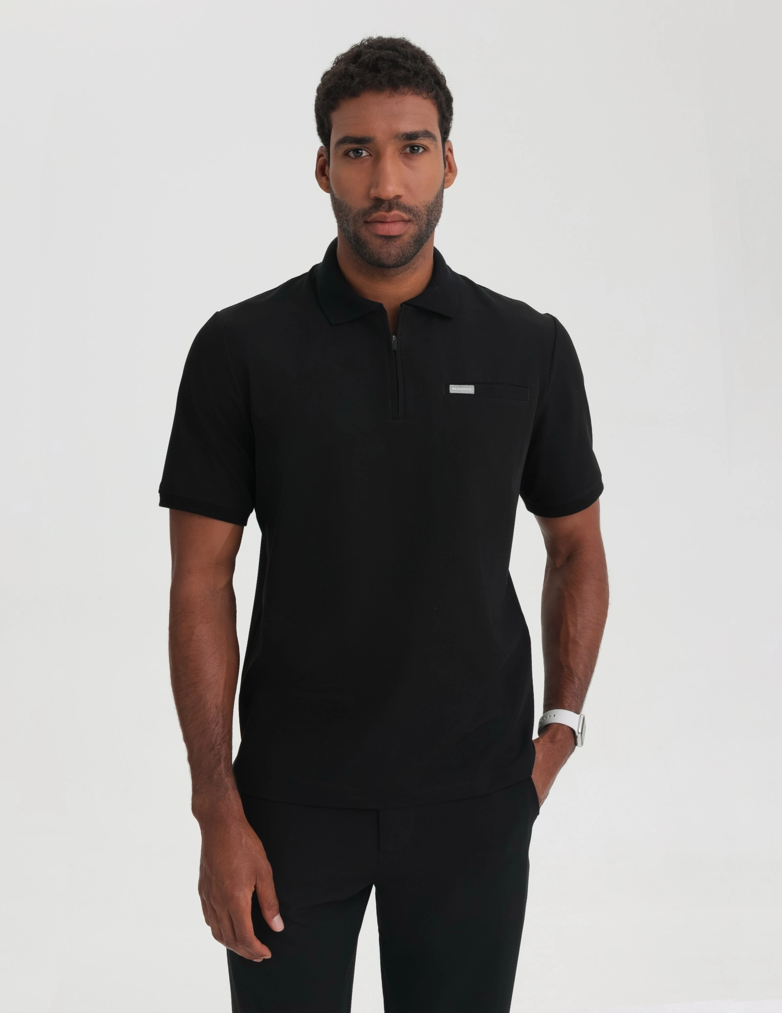 Bluză Medicală Polo Bărbați - BLACK Bluză Medicală Polo Bărbați - BLACK
