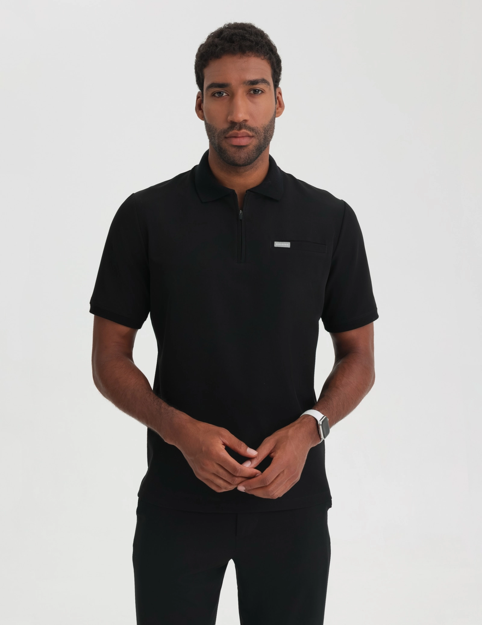 Bluză Medicală Polo Bărbați - BLACK Bluză Medicală Polo Bărbați - BLACK