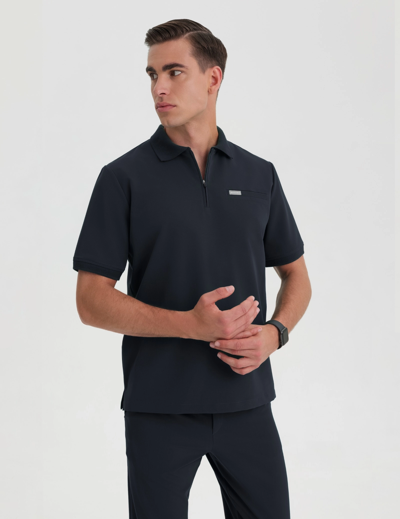 Bluză Medicală Polo Bărbați - MIDNIGHT BLUE Bluză Medicală Polo Bărbați - MIDNIGHT BLUE