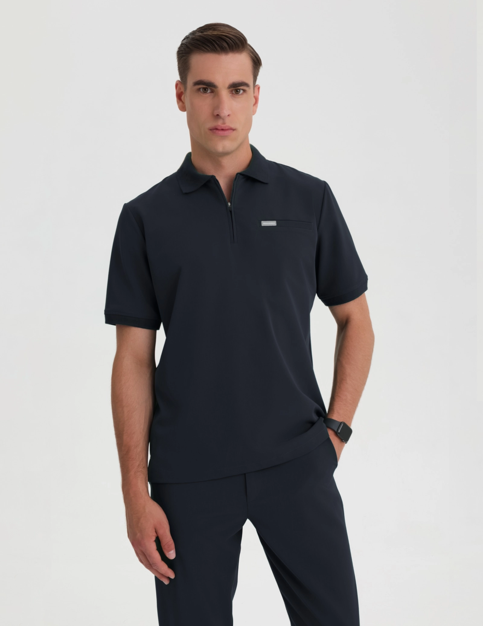 Bluză Medicală Polo Bărbați - MIDNIGHT BLUE Bluză Medicală Polo Bărbați - MIDNIGHT BLUE