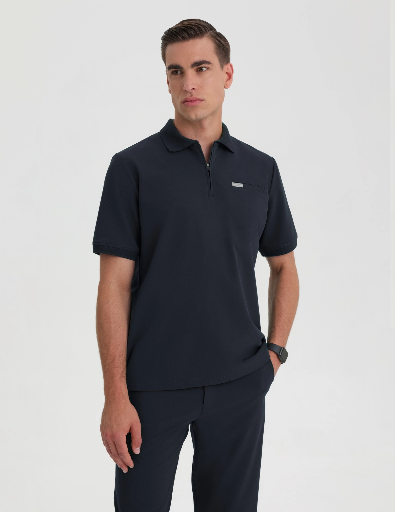 Bluză Medicală Polo Bărbați - MIDNIGHT BLUE Bluză Medicală Polo Bărbați - MIDNIGHT BLUE