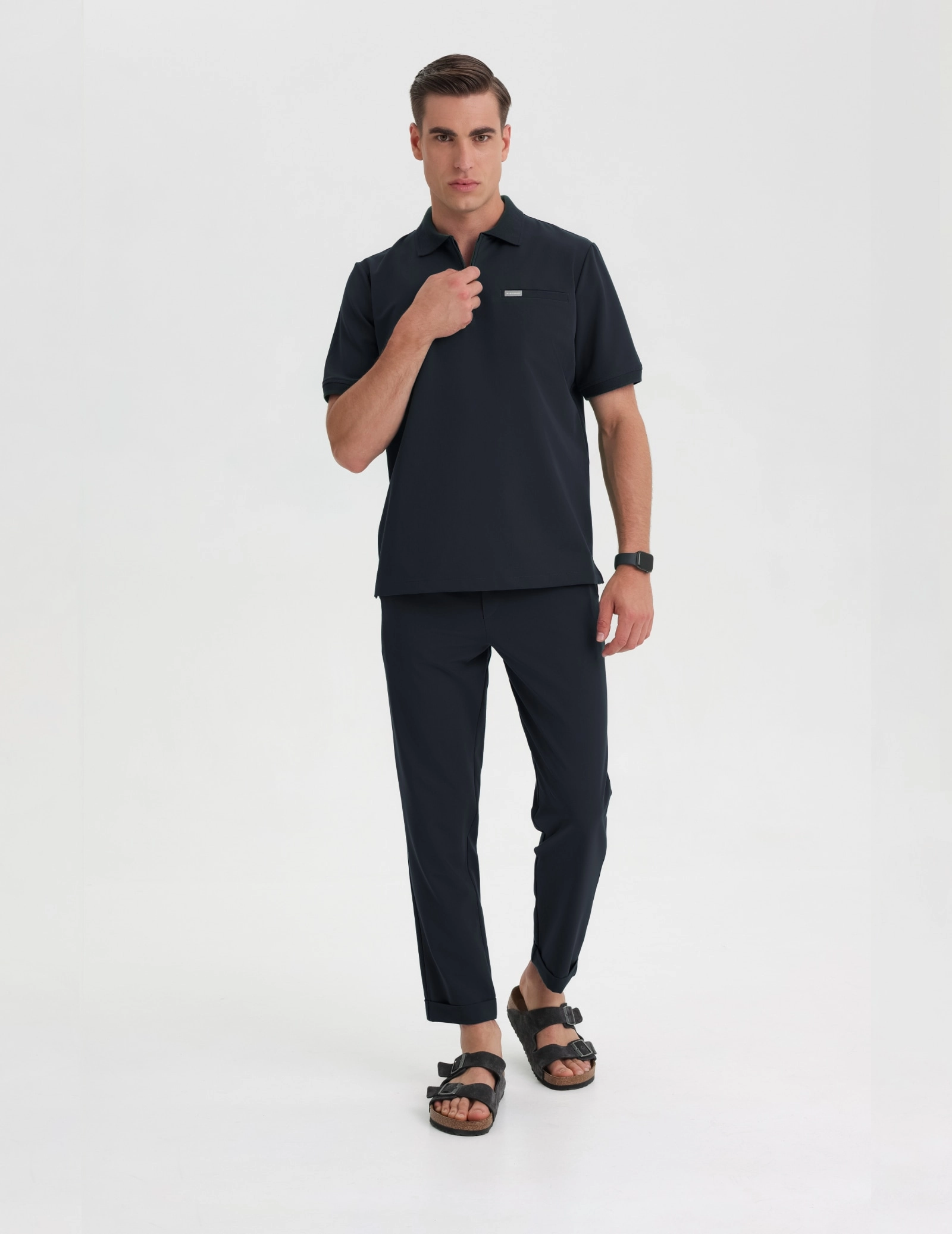 Bluză Medicală Polo Bărbați - MIDNIGHT BLUE Bluză Medicală Polo Bărbați - MIDNIGHT BLUE