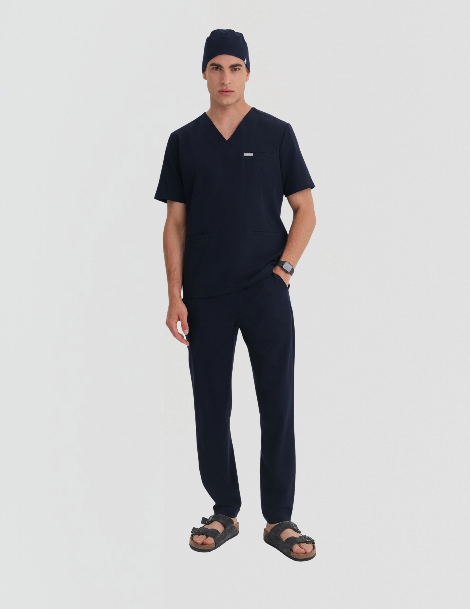 Pantaloni Basic pentru bărbați - DARK NAVY
