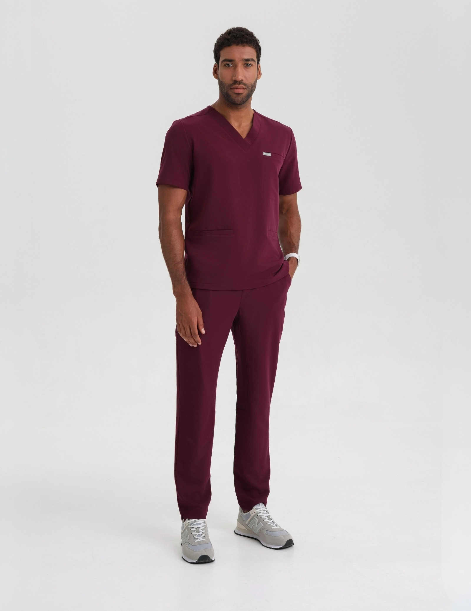 Pantaloni basic pentru bărbați - BURGUNDY
