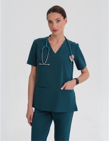 Bluză Medicală Casy - DEEP GREEN