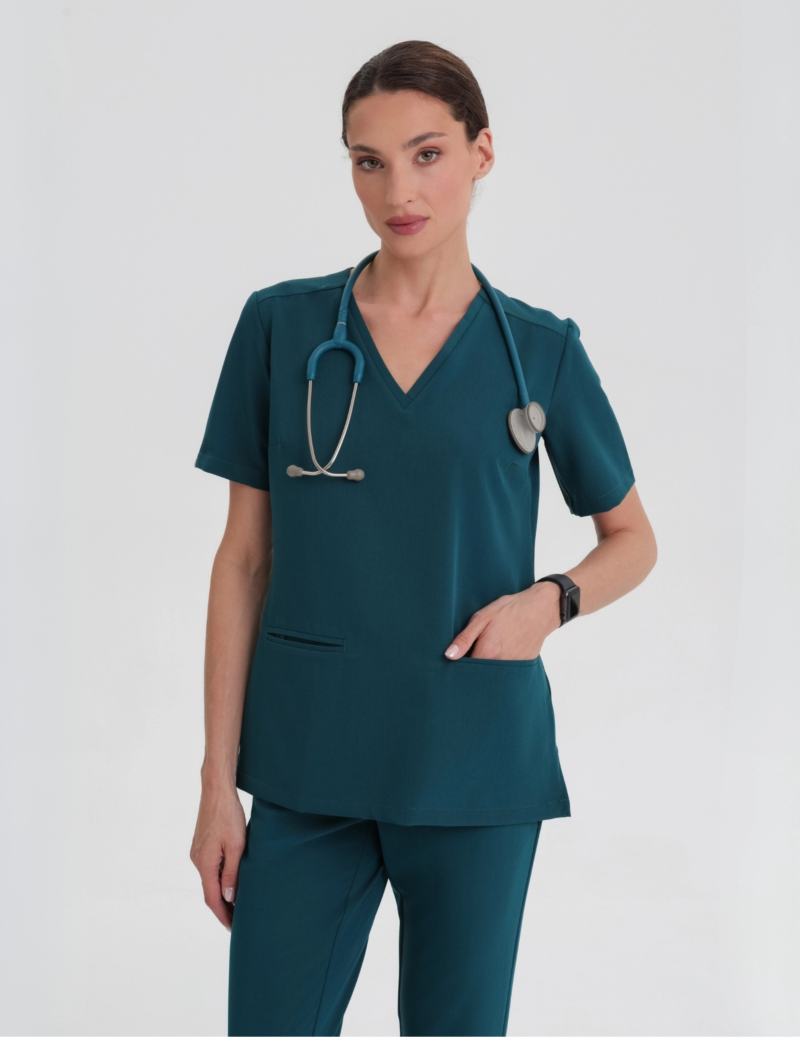 Bluză Medicală Casy - DEEP GREEN Bluză Medicală Casy - DEEP GREEN