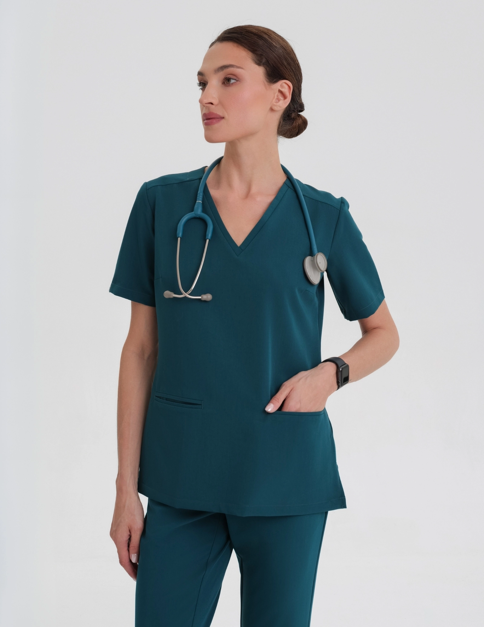 Bluză Medicală Casy - DEEP GREEN Bluză Medicală Casy - DEEP GREEN