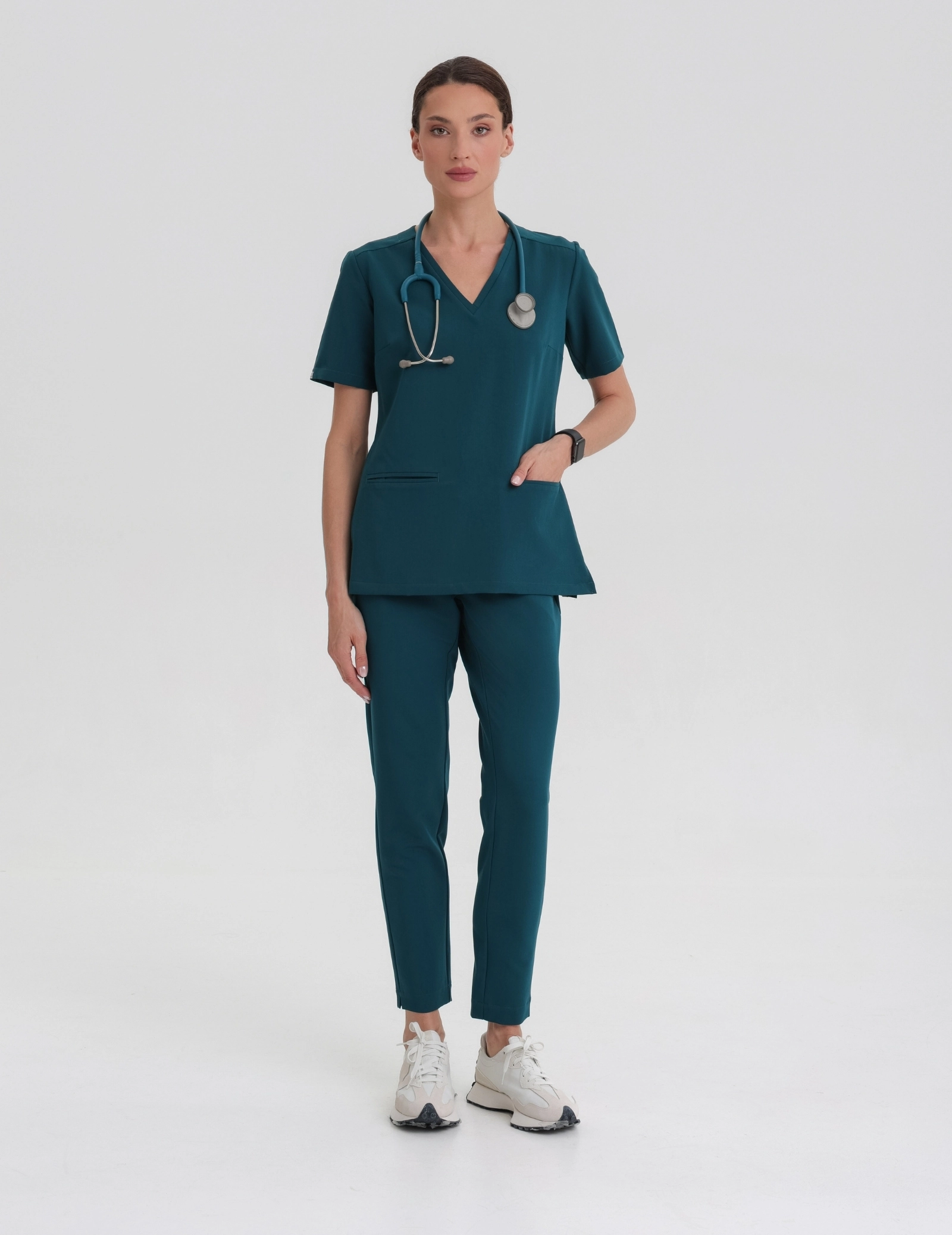 Pantaloni pentru femei Basic - DEEP GREEN