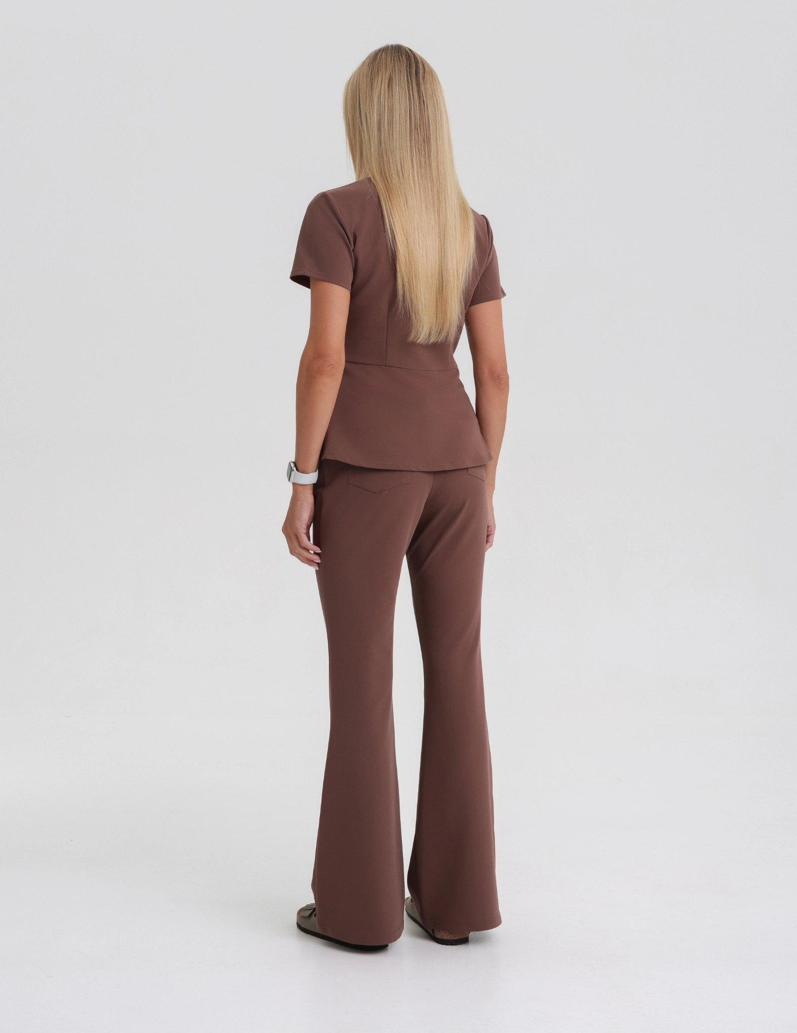 Pantaloni Medicali Dama Flare - MILKY BROWN