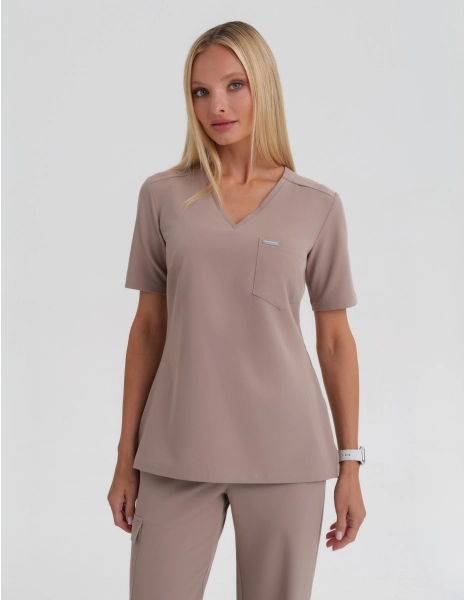 Bluză Medicală Raya One Pocket - BEIGE