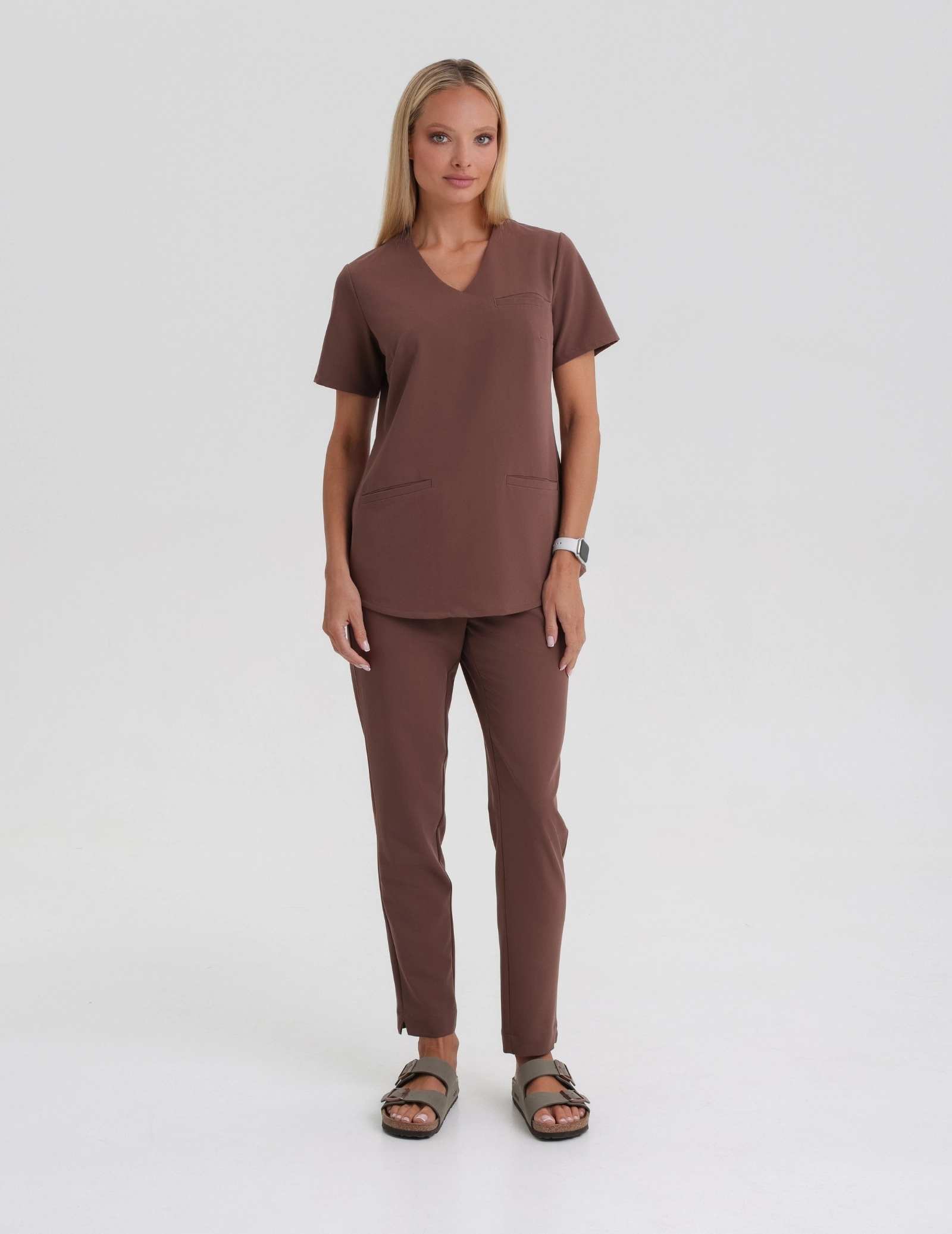 Bluză medicală Grace - MILKY BROWN