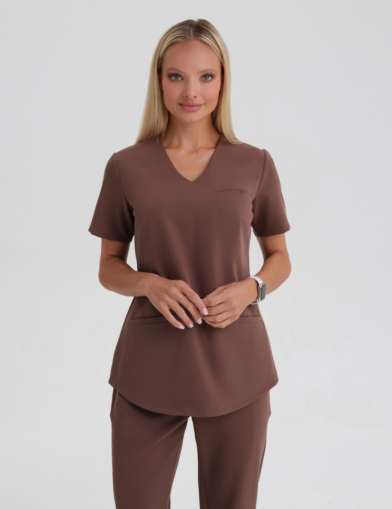 Bluză medicală Grace - MILKY BROWN