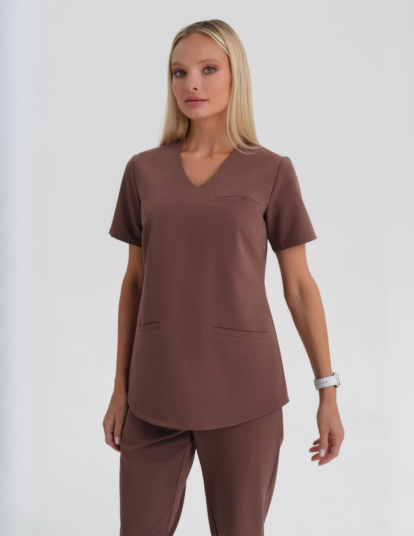 Bluză medicală Grace - MILKY BROWN