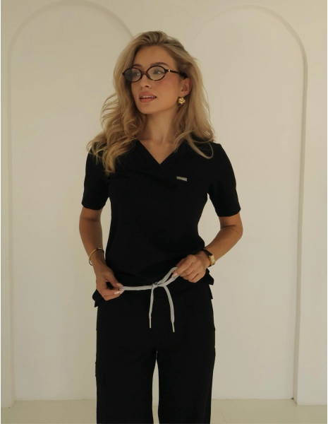 Bluză Medicală Raya One Pocket - BLACK