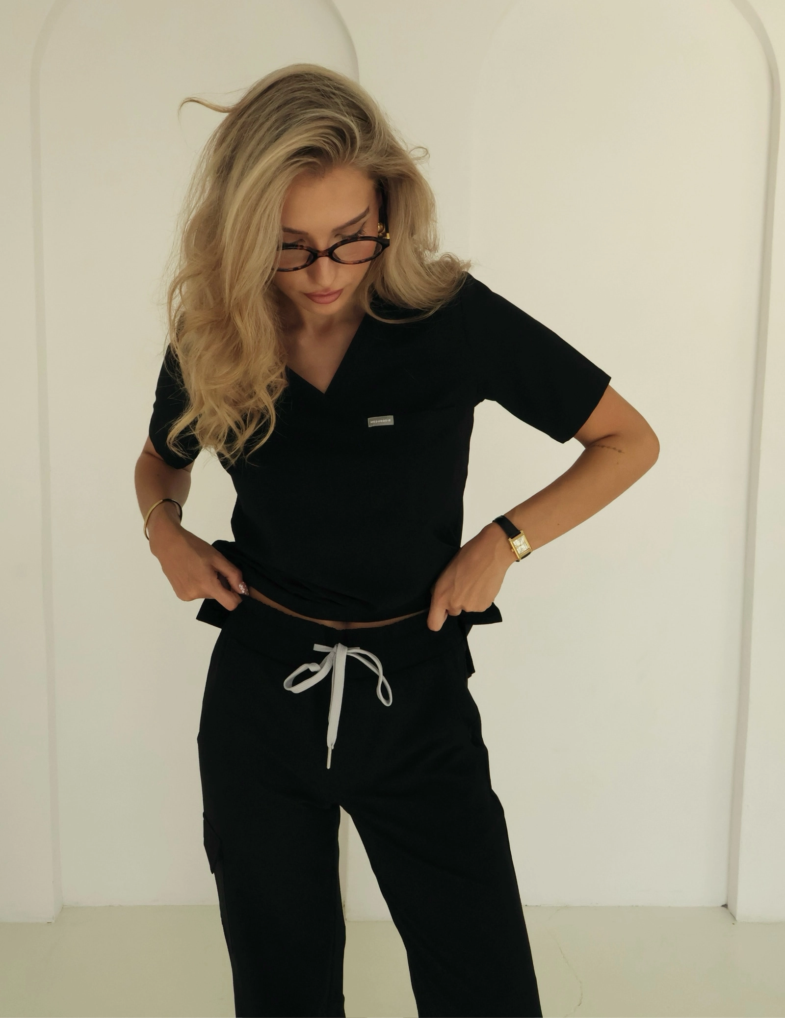Bluză Medicală Raya One Pocket - BLACK
