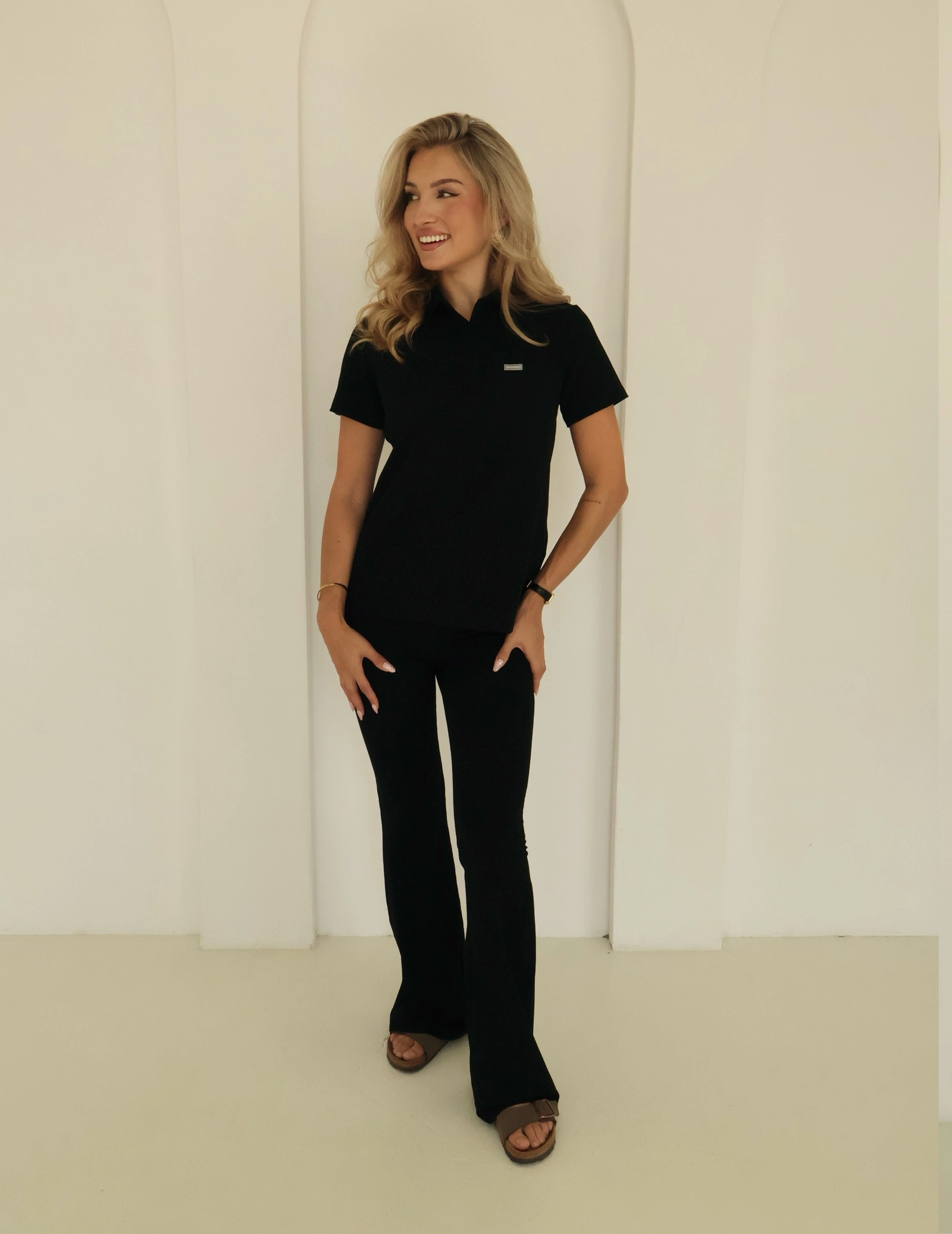 Bluză Medicală Polo - BLACK