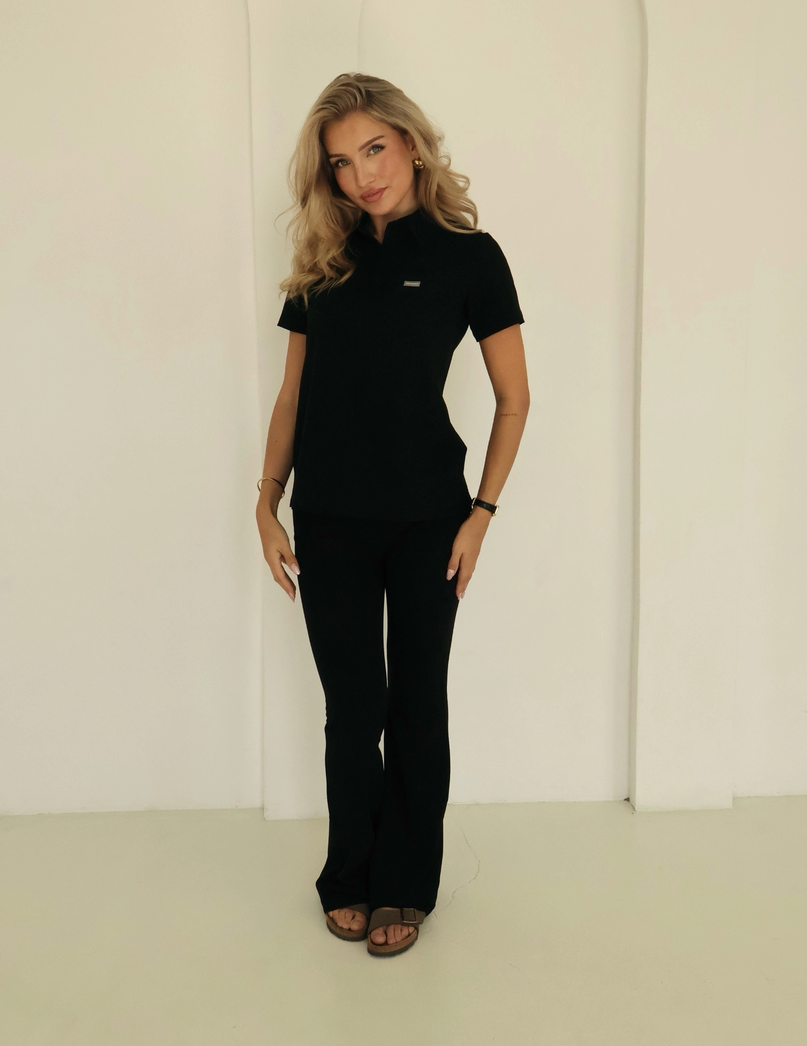 Bluză Medicală Polo - BLACK