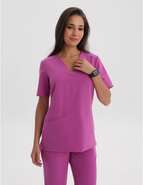 Bluză Medicală Casy - ELECTRIC PINK