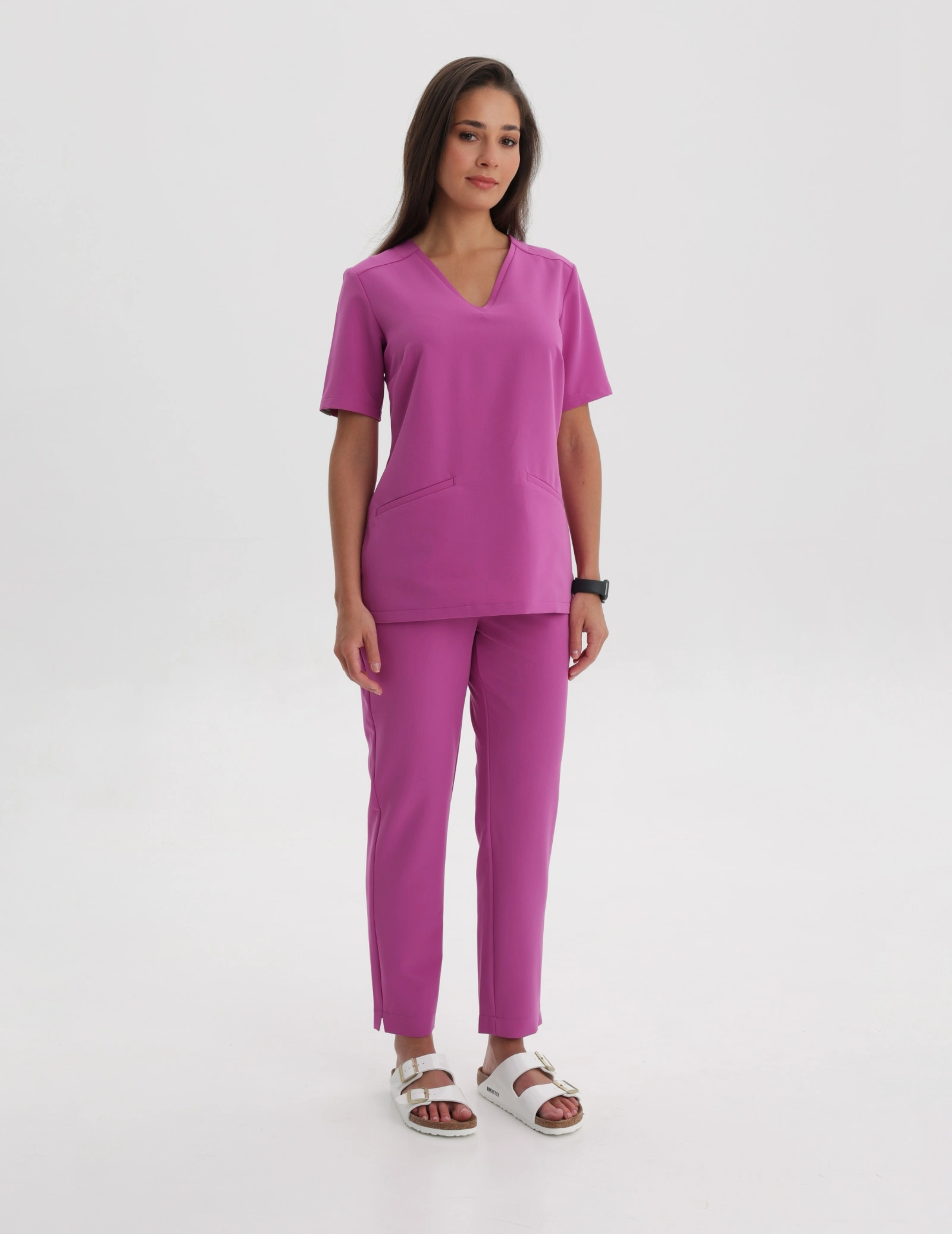 Bluză Medicală Casy - ELECTRIC PINK