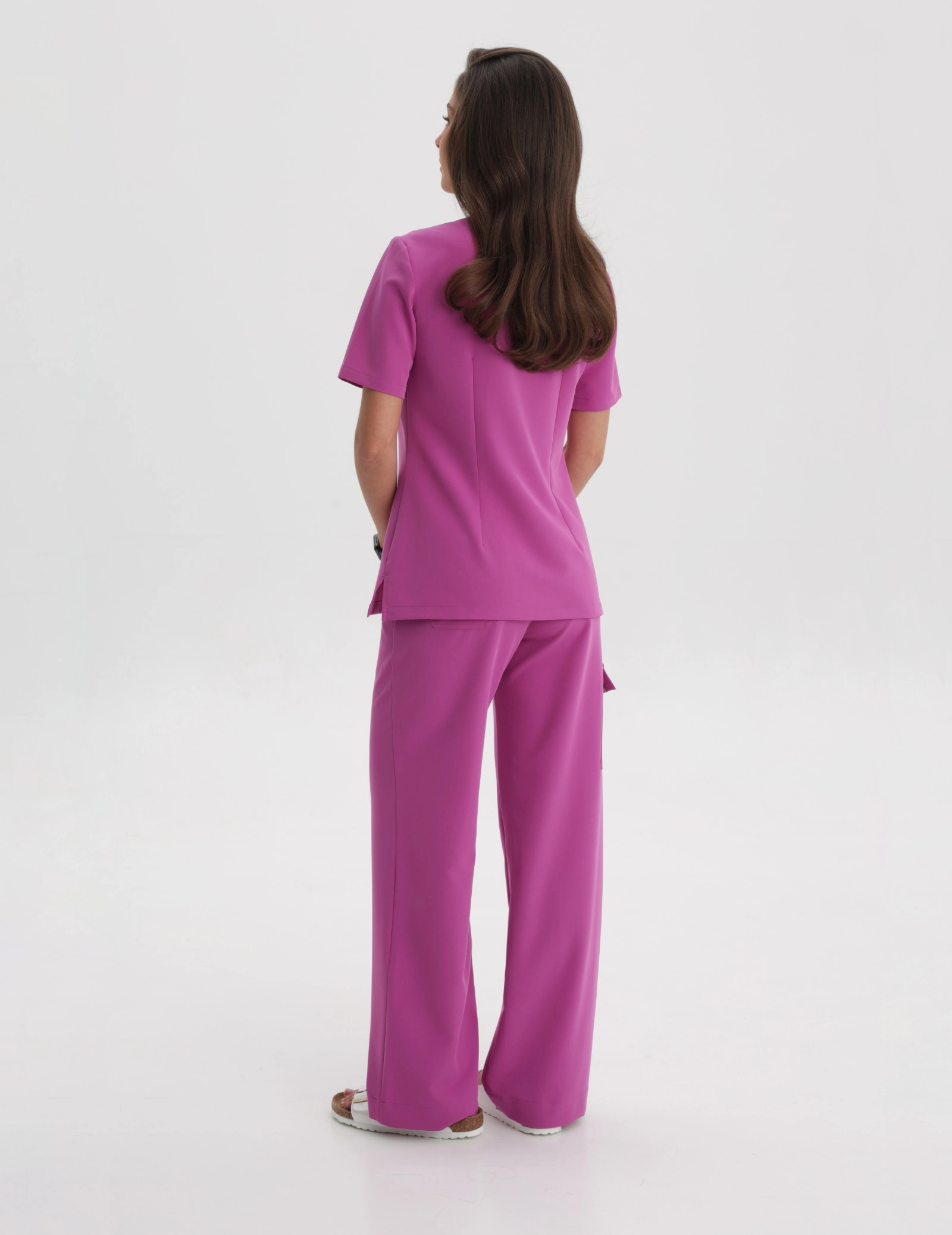 Bluză Medicală Raya One Pocket - ELECTRIC PINK