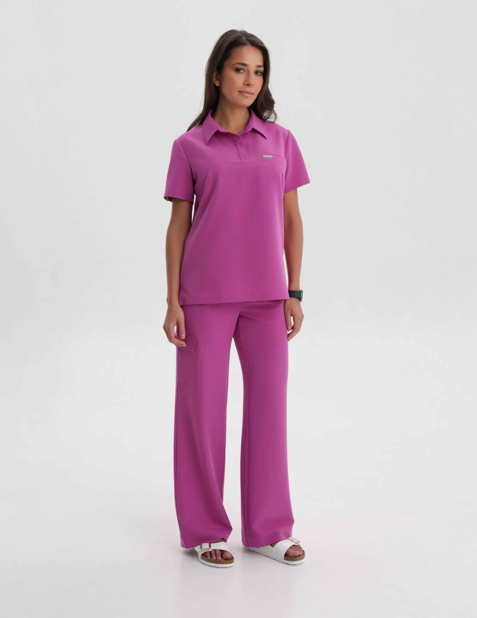 Pantaloni Medicali Dama Yoga - ELECTRIC PINK
