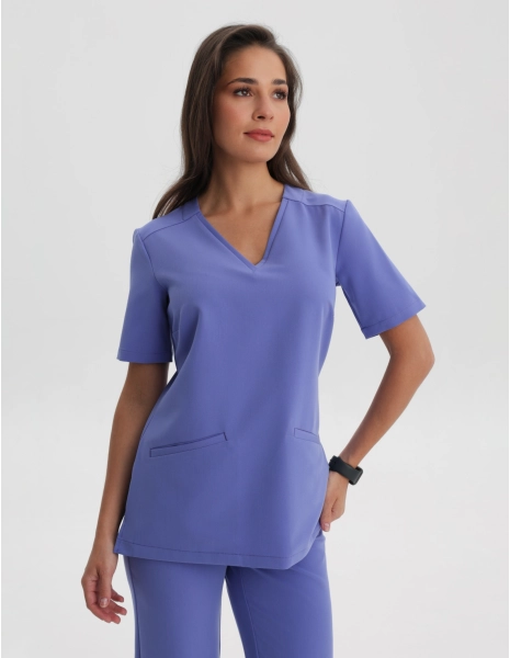 Bluză Medicală Casy - DENIM BLUE