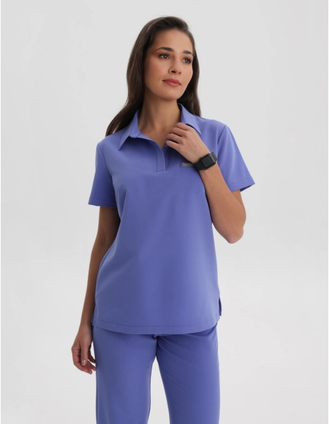Bluză Medicală Polo - DENIM BLUE
