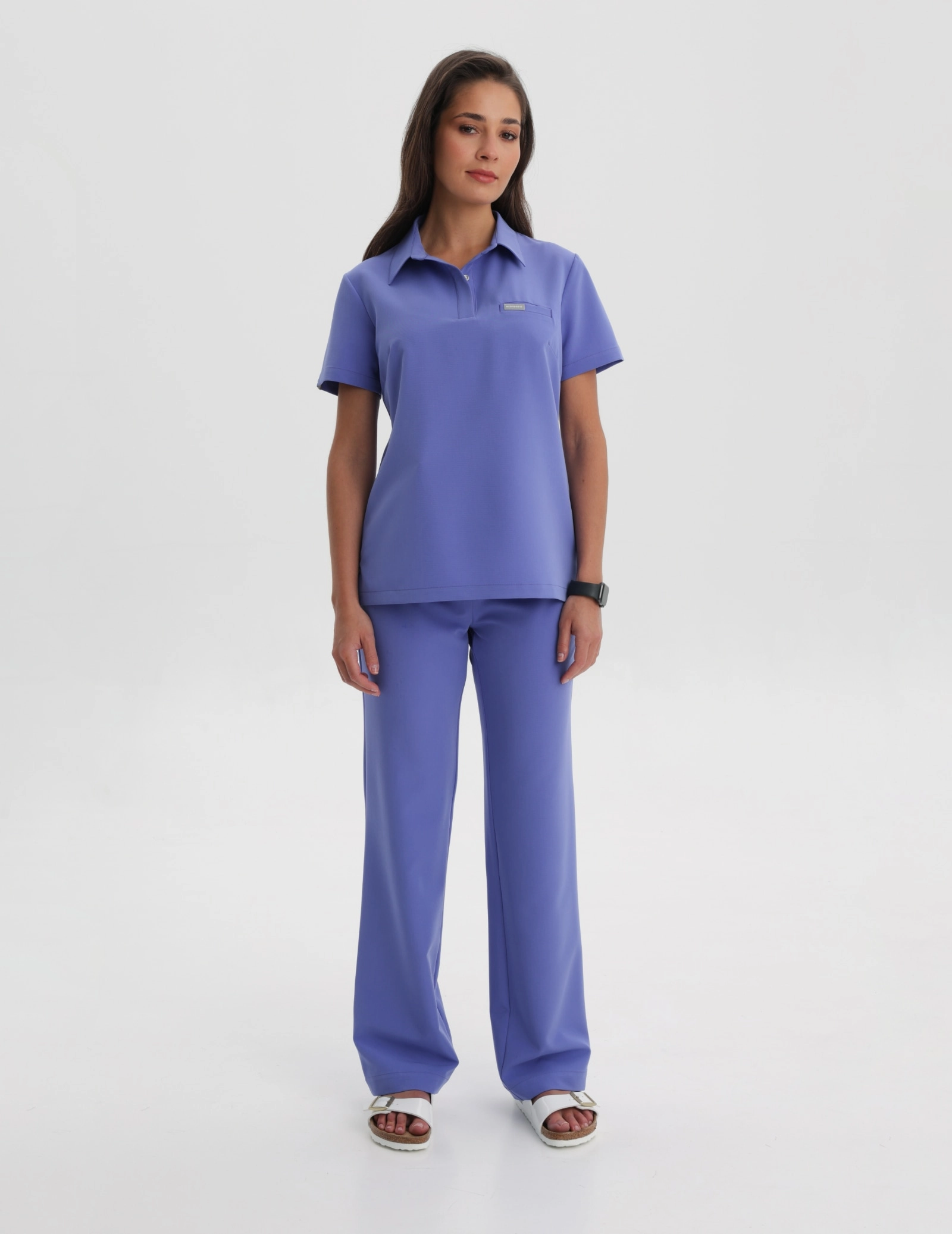 Bluză Medicală Polo - DENIM BLUE