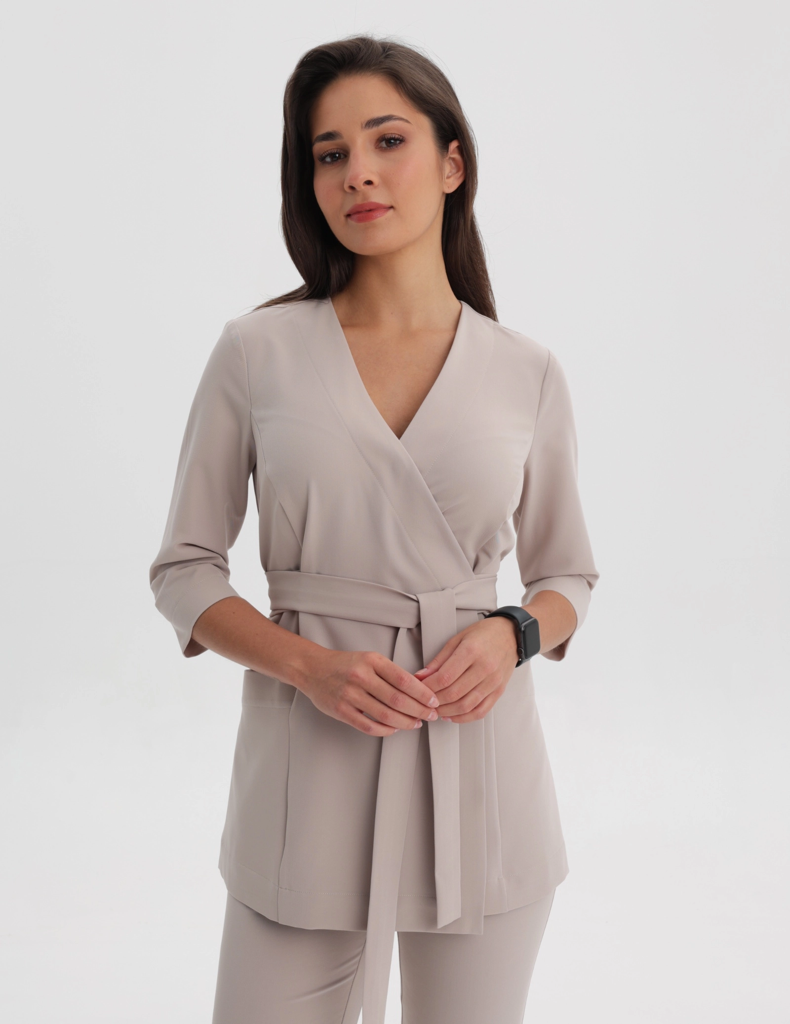 Bluză Medicală cu legături Rosalie - COCONUT