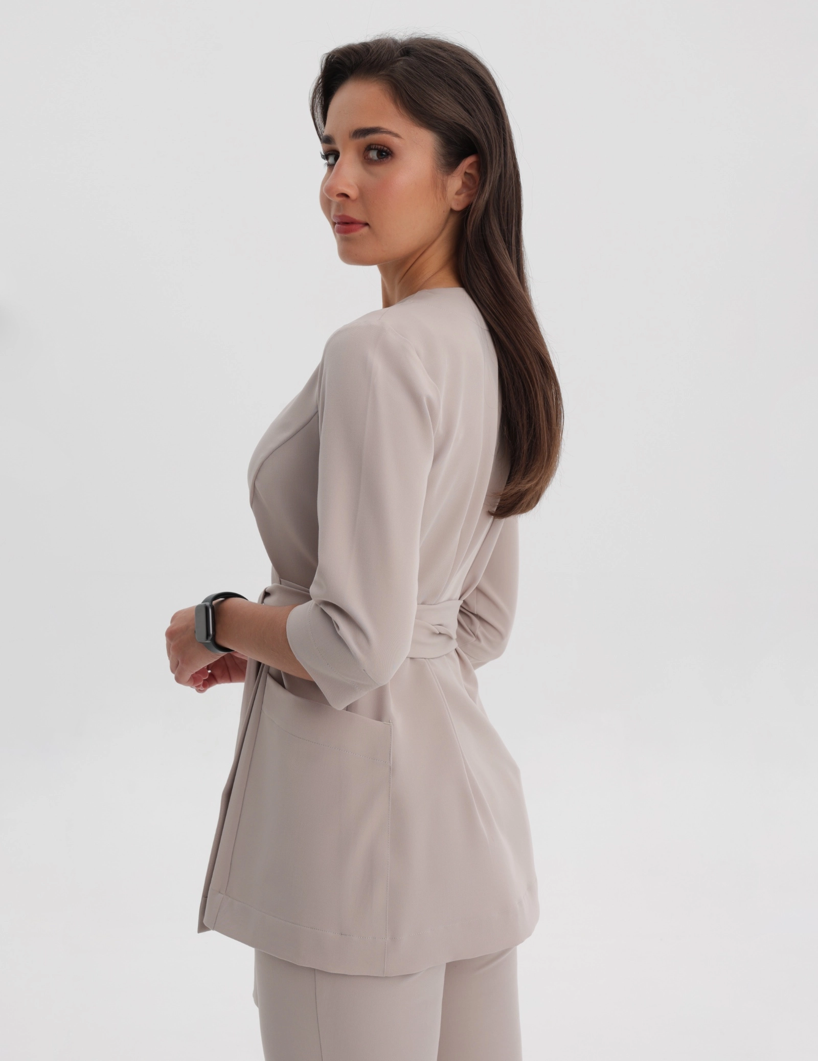 Bluză Medicală cu legături Rosalie - COCONUT