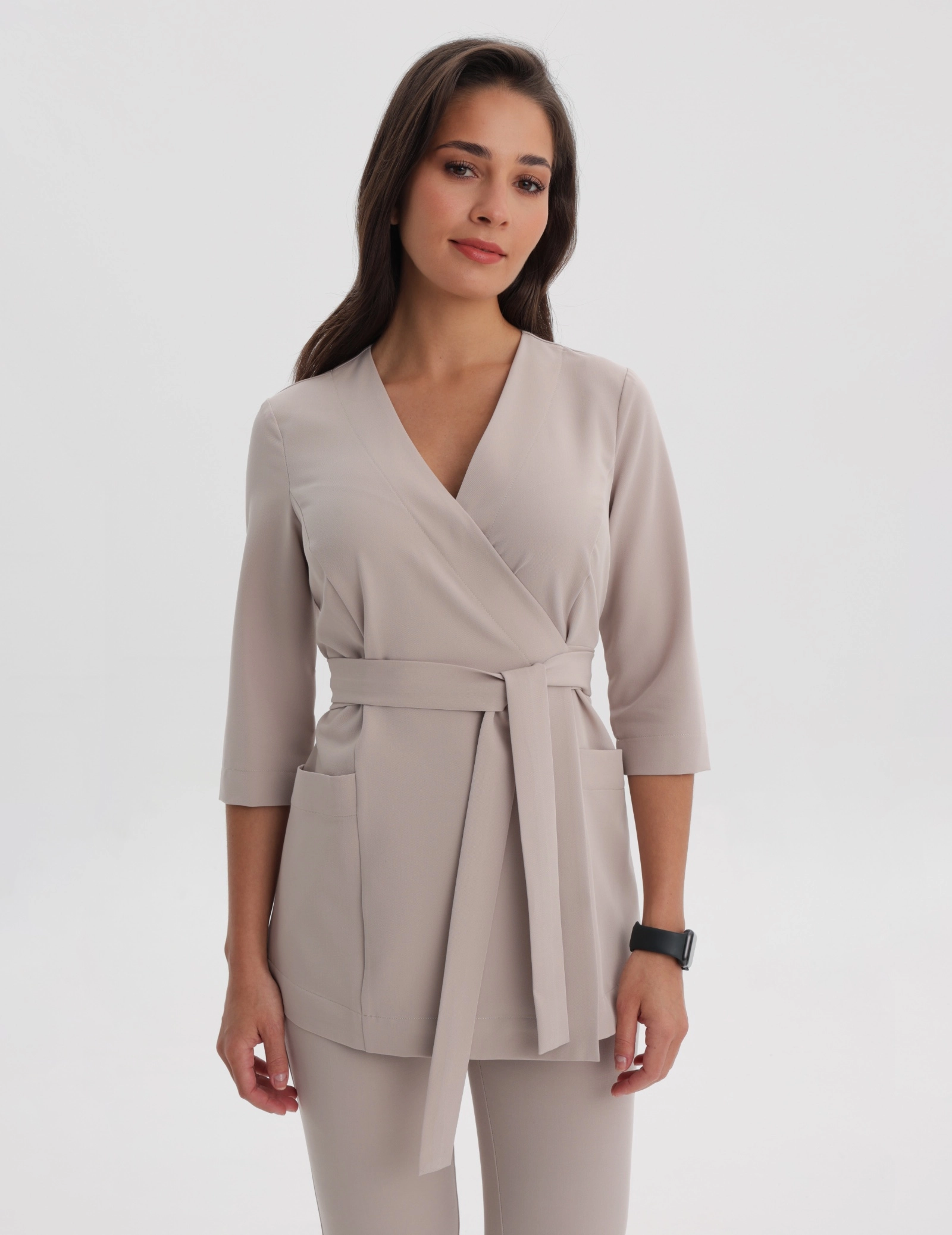 Bluză Medicală cu legături Rosalie - COCONUT