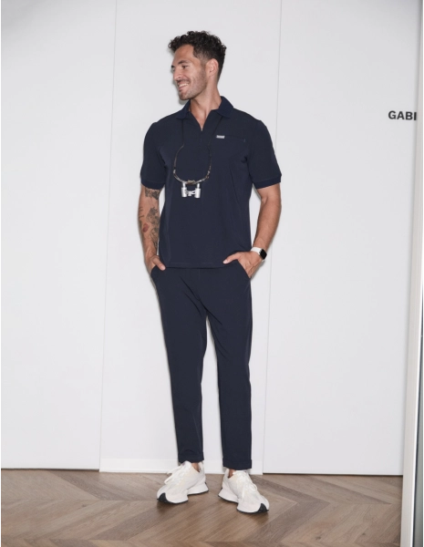 Pantaloni Medicali Barbati Chinosy - MIDNIGHT BLUE