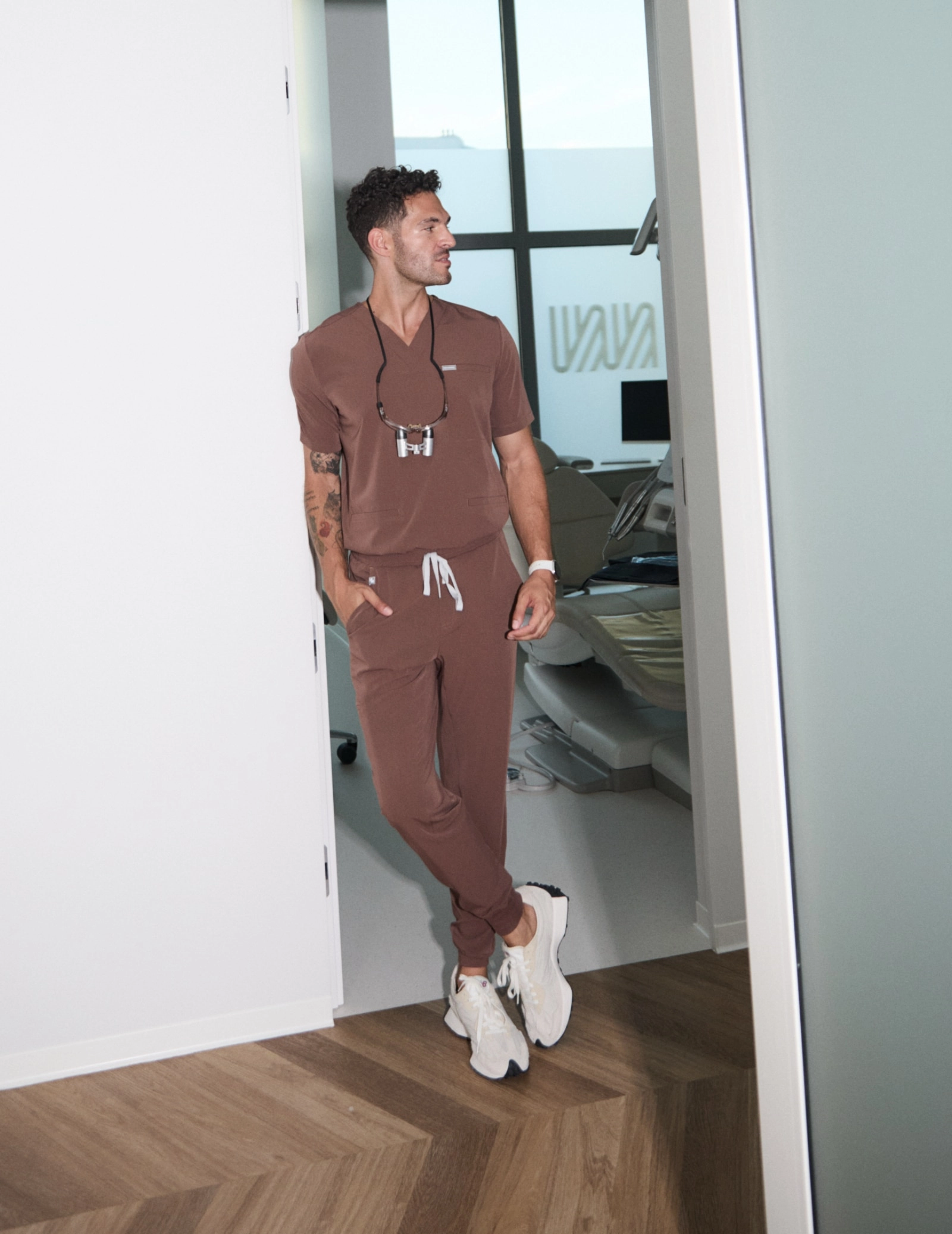 Bluză medicală Birbal - MILKY BROWN