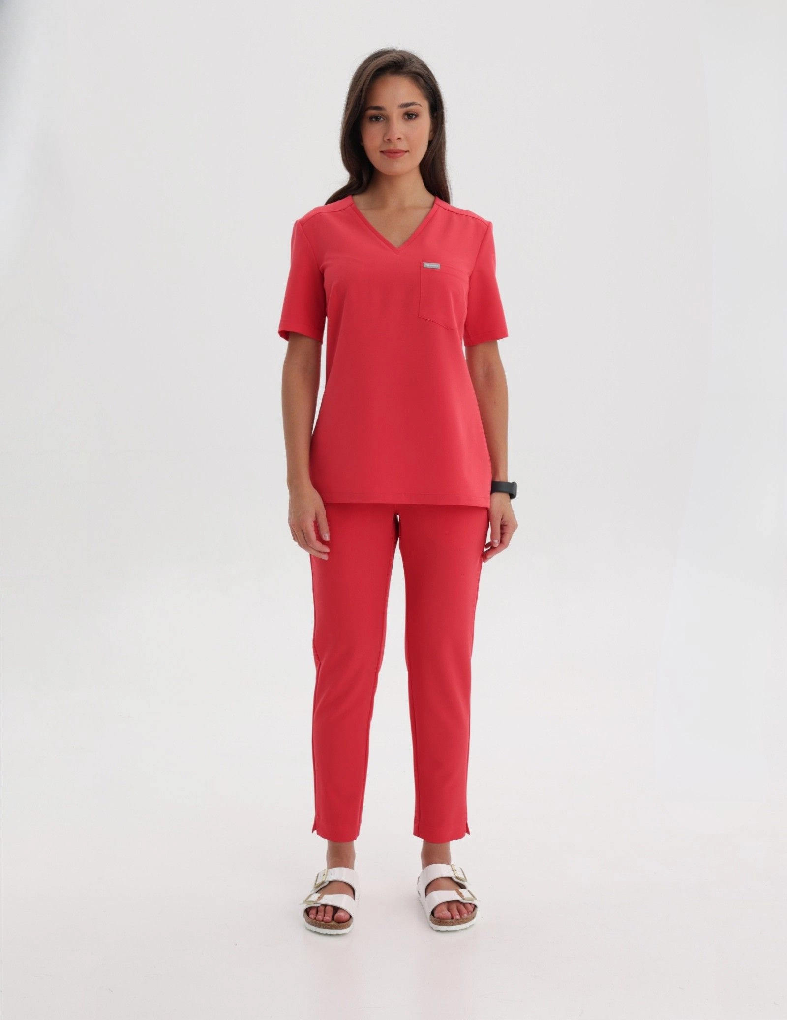 Bluză Medicală Raya One Pocket - POP RED