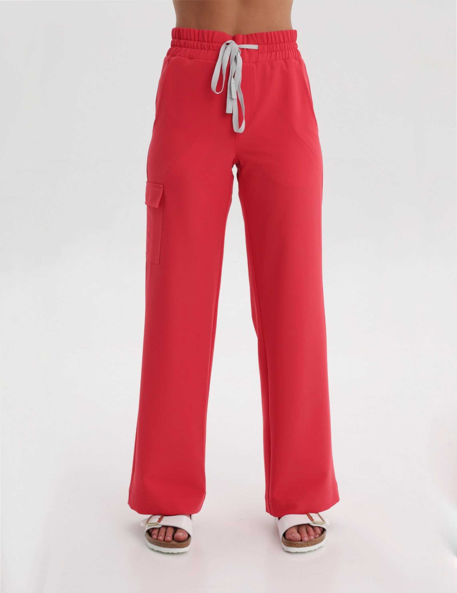 Pantaloni Medicali Dama Yoga - POP RED