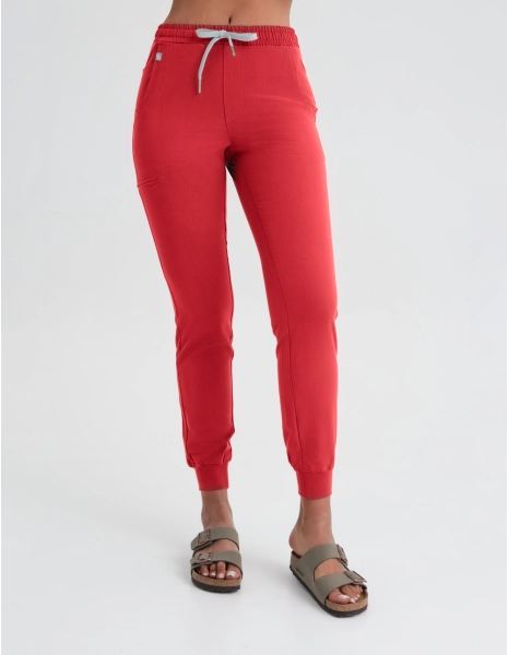 Pantaloni Medicali Dama Jogger - POP RED