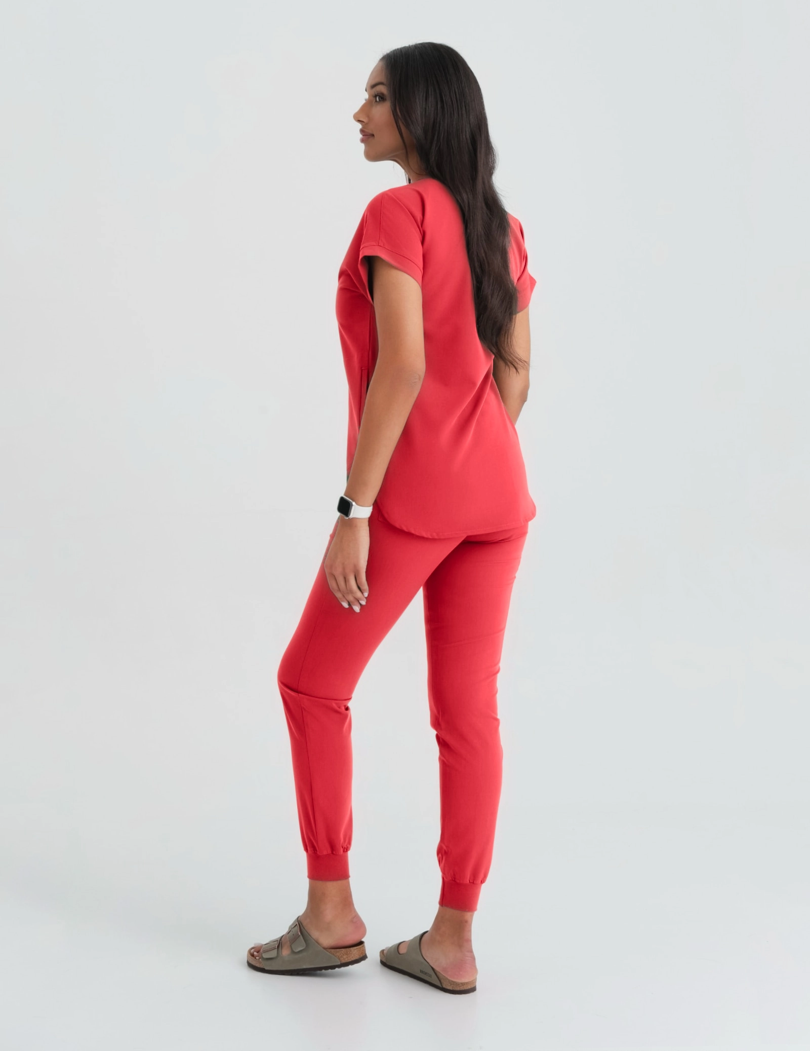 Pantaloni Medicali Dama Jogger - POP RED