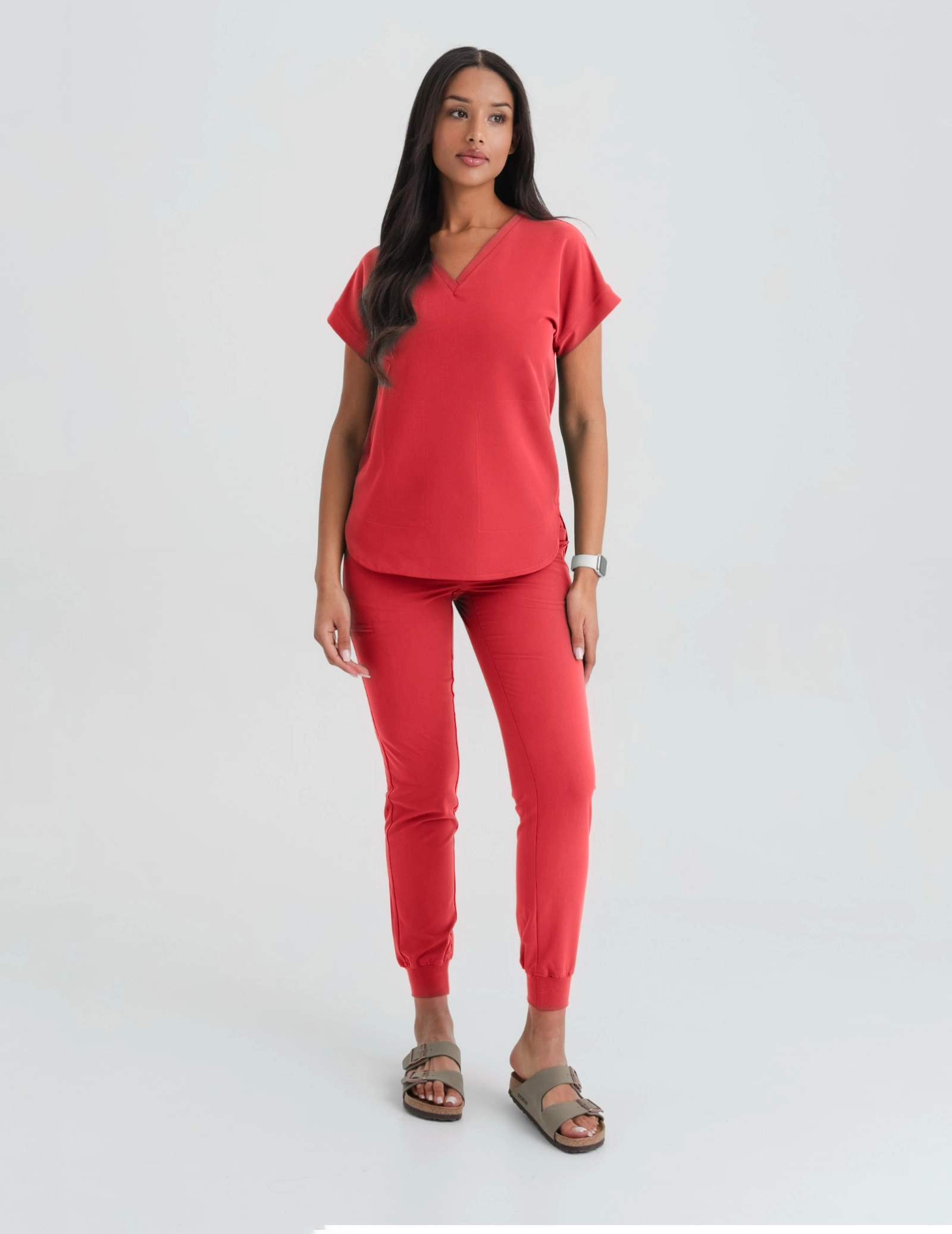 Pantaloni Medicali Dama Jogger - POP RED