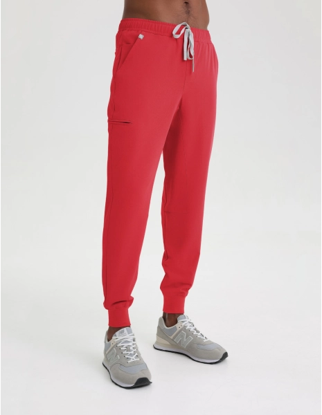 Pantaloni Medicali Barbati Jogger - POP RED