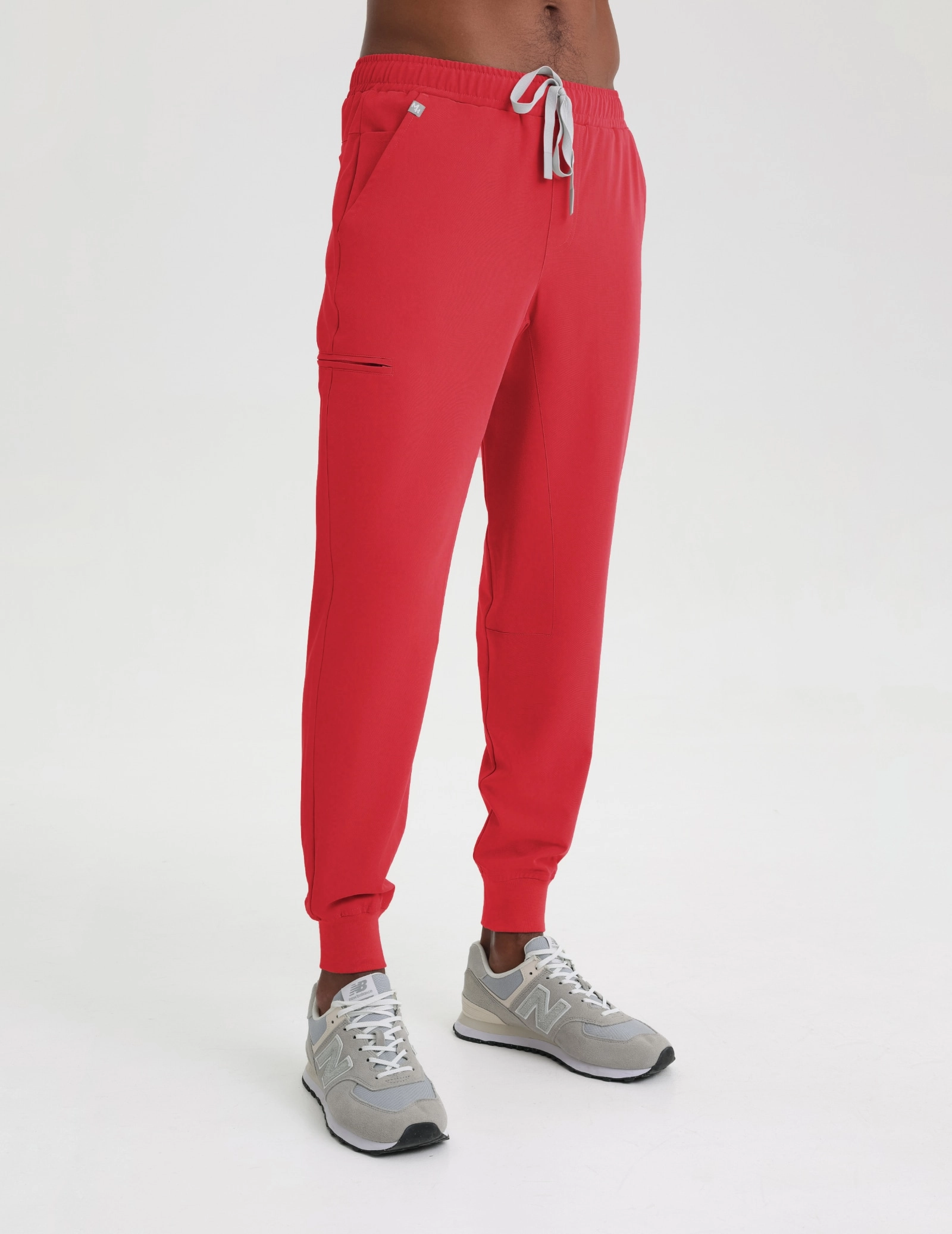 Pantaloni Medicali Barbati Jogger - POP RED
