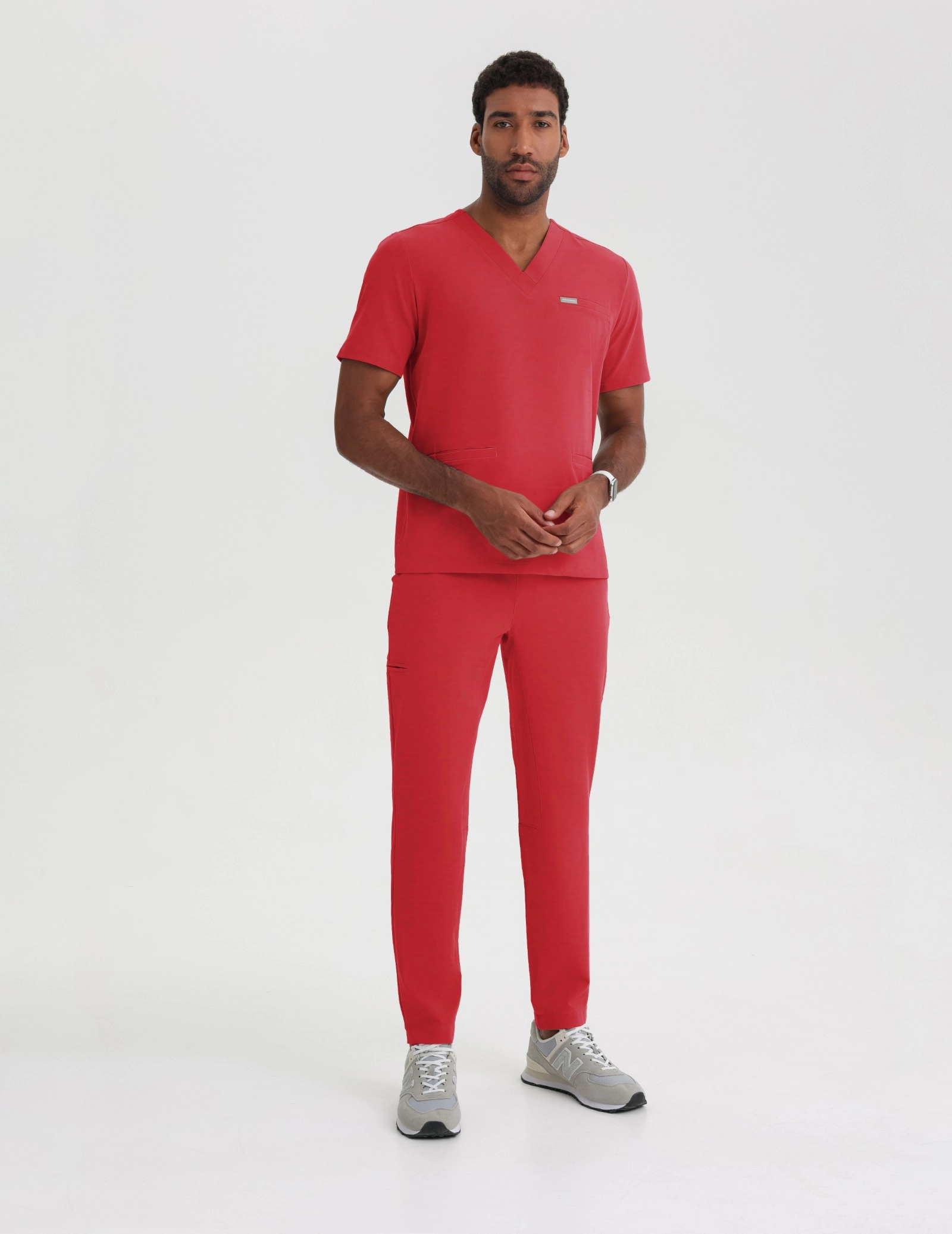 Pantaloni Medicali Barbati Basic - POP RED