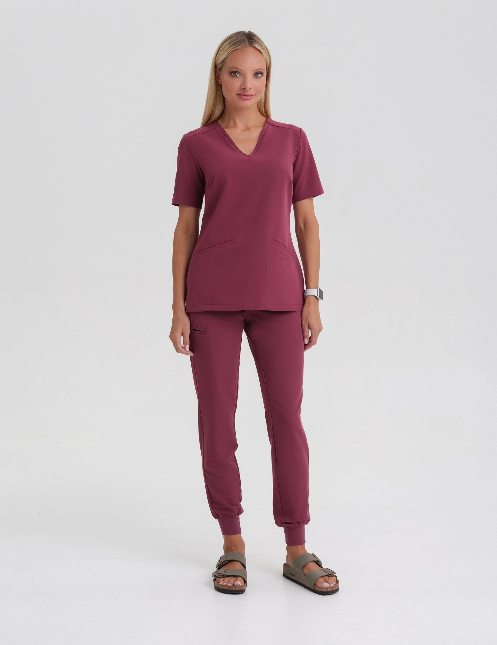 Spodnie Joggery Damskie - BURGUNDY