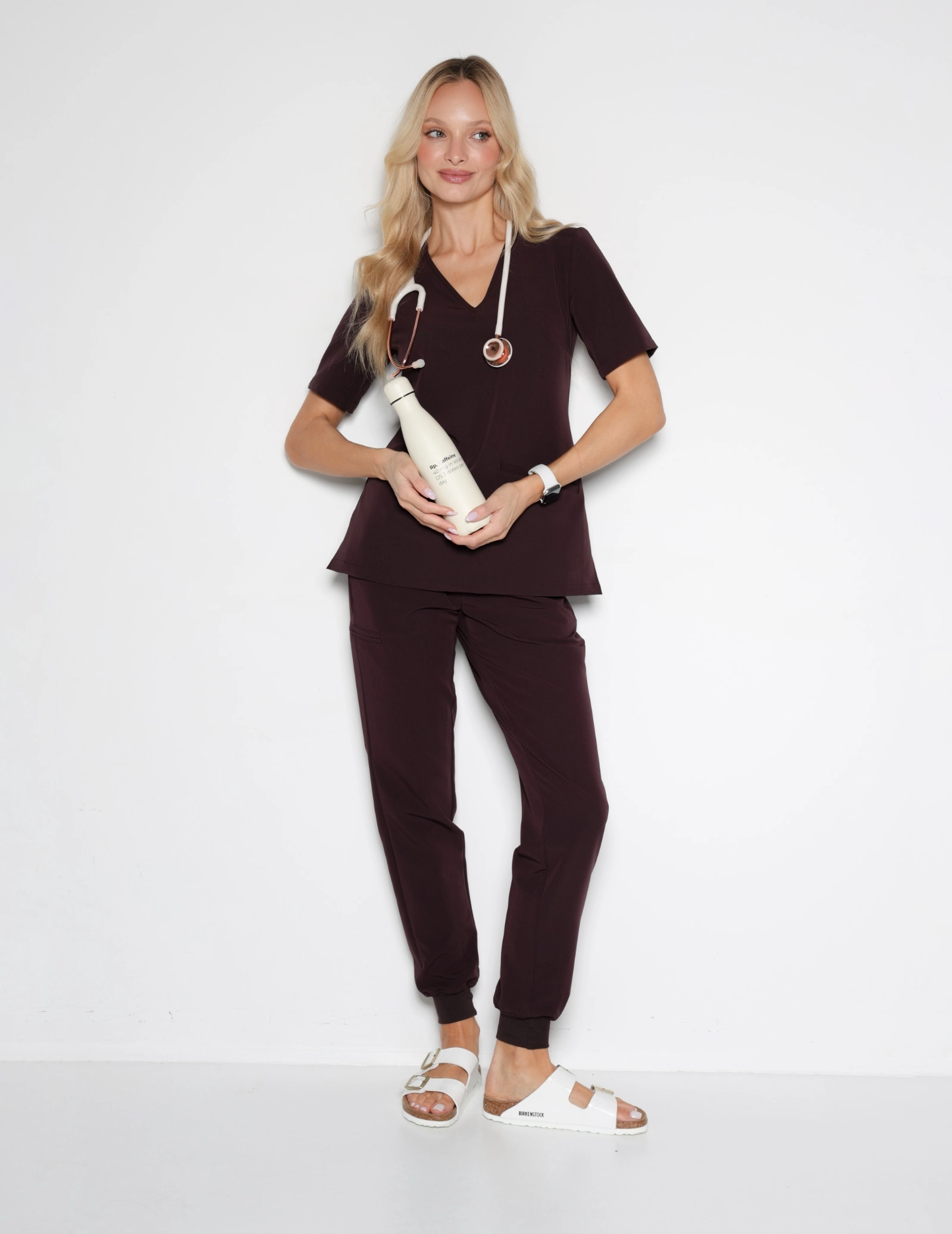 Pantaloni Medicali Dama Jogger- DARK CHOCOLATE