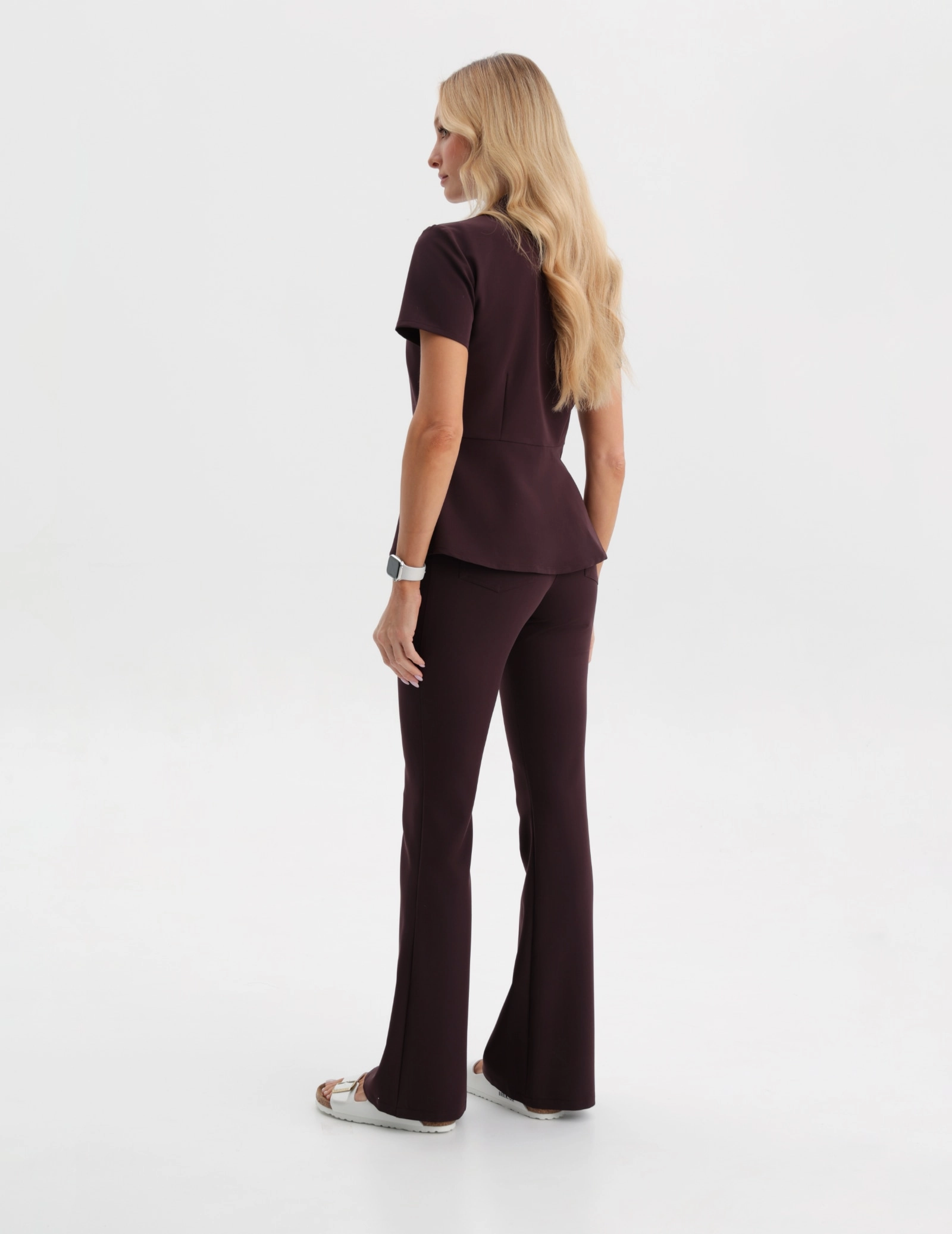 Pantaloni Medicali Dama Flare - DARK CHOCOLATE