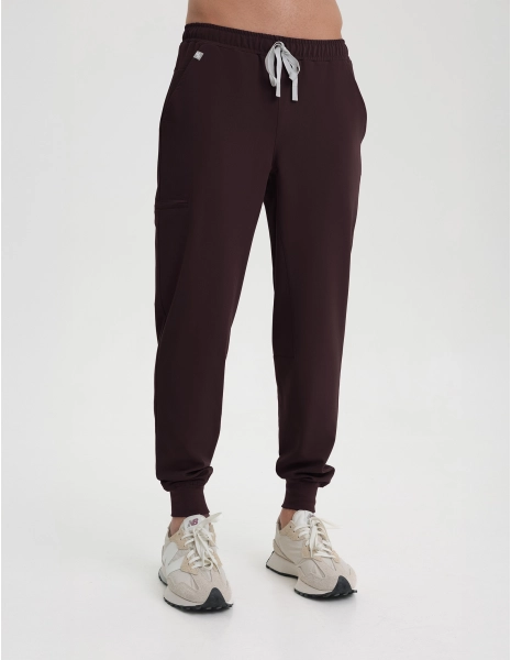 Pantaloni Medicali Barbati Jogger - DARK CHOCOLATE