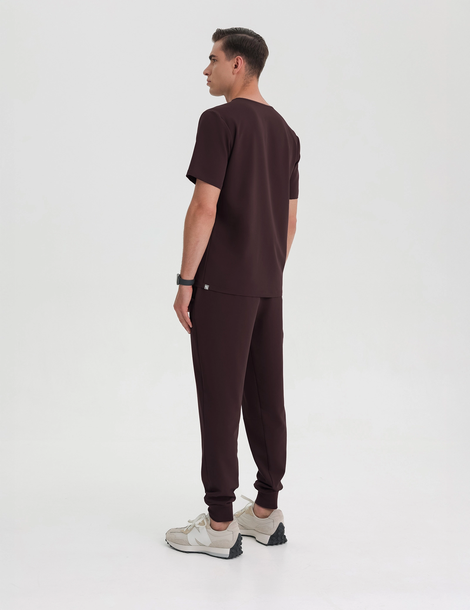 Pantaloni Medicali Barbati Jogger - DARK CHOCOLATE